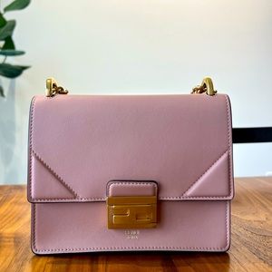 Fendi Kan U Small Vitello Graced Matte Rosa Bourbon